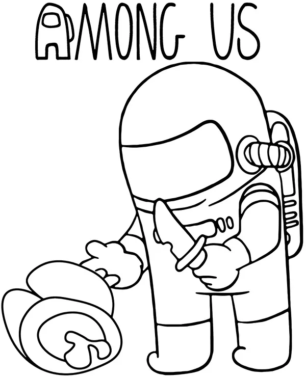 among us kolorowanka astronauta