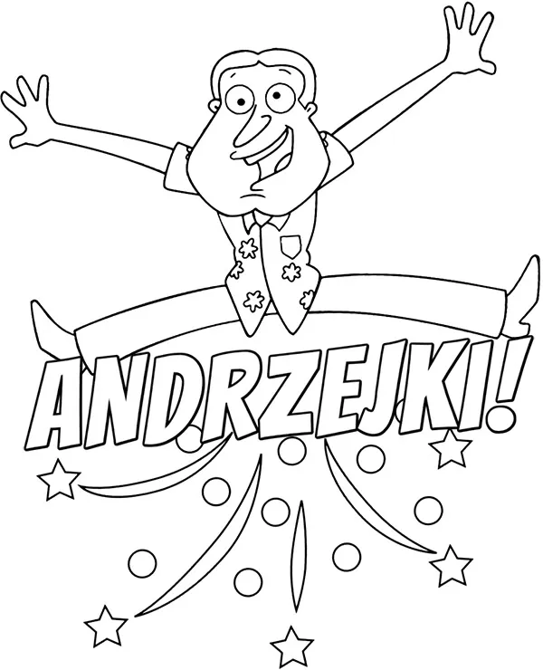 andrzejki kolorowanka impreza party
