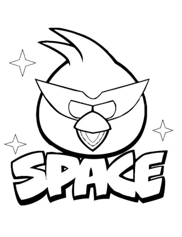 angry bird kolorowanka space
