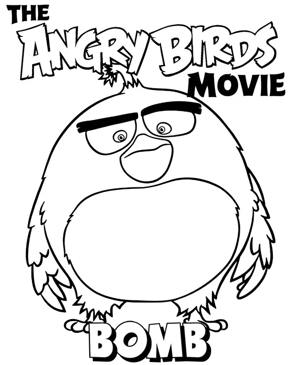angry birds bomba kolorowanka do wydruku