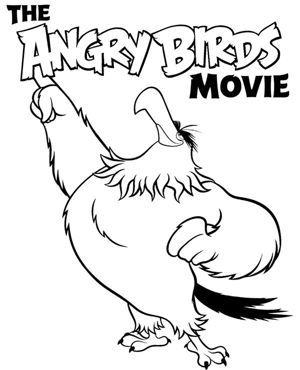 angry birds potezny orzel kolorowanka do wydruku