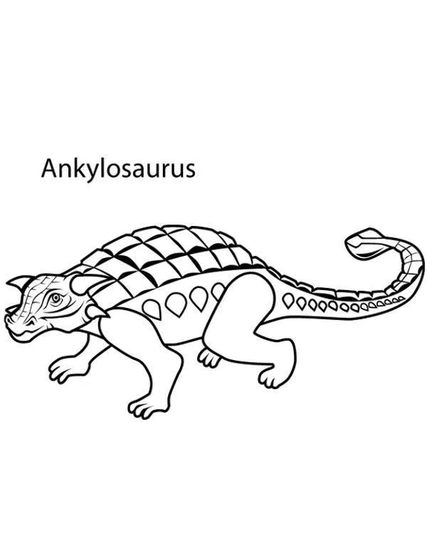 ankylosaur malowanka dla dzieci