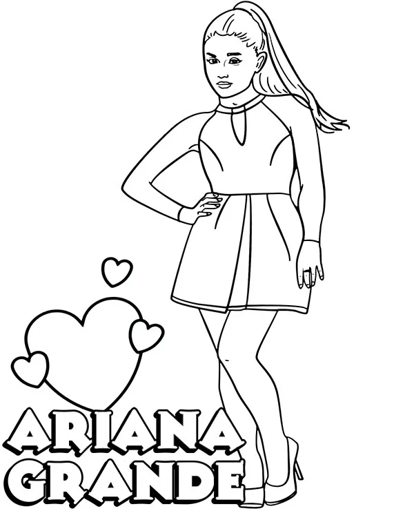 ariana grande kolorowanka do druku