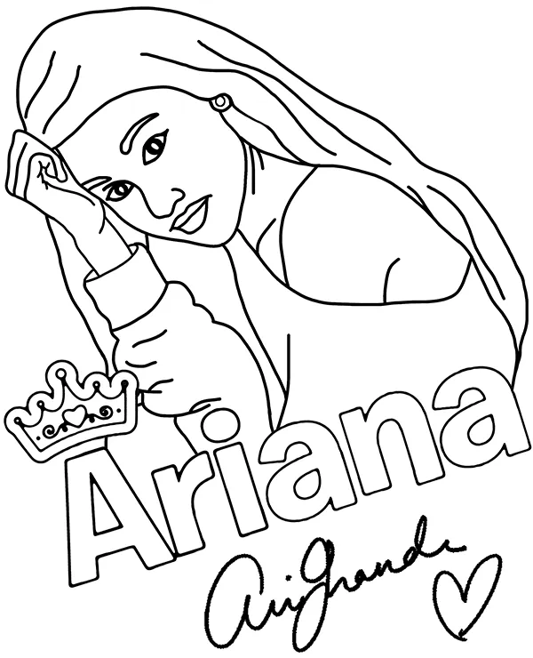 ariana grande kolorowanka