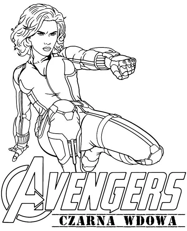 avengers kolorowanka czarna wdowa