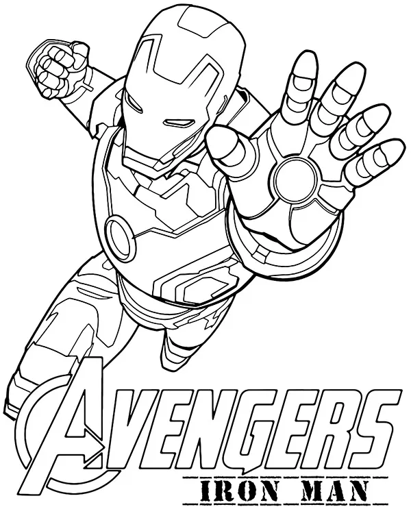 avengers kolorowanka iron man