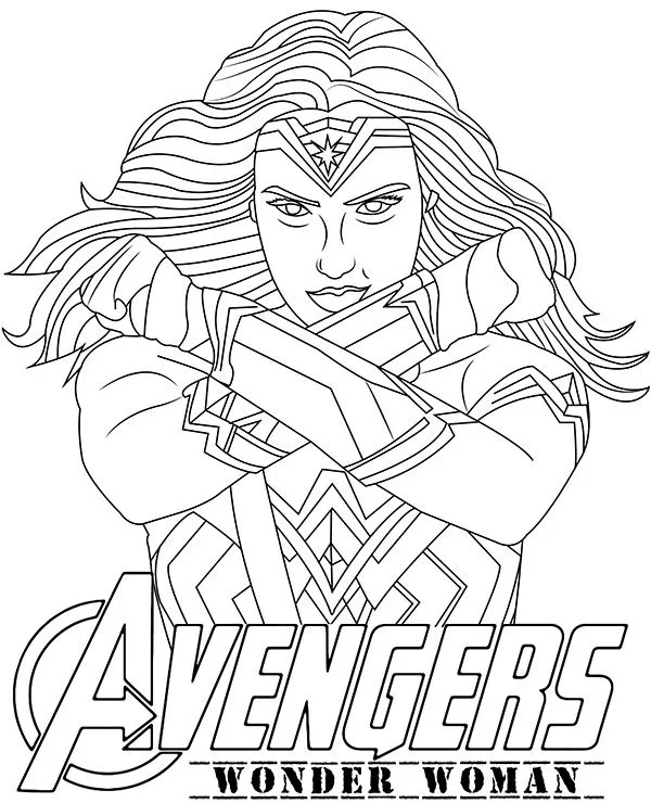 avengers kolorowanka wonder woman