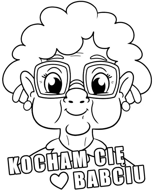 babcia kocham cie kolorowanka