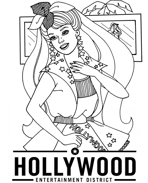 barbie gwiazda hollywood kolorowanka
