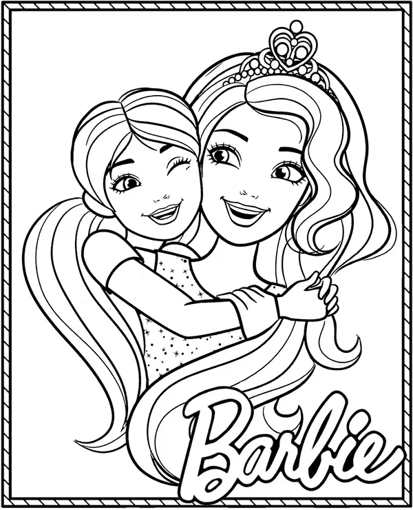 barbie kolorowanka w koronie