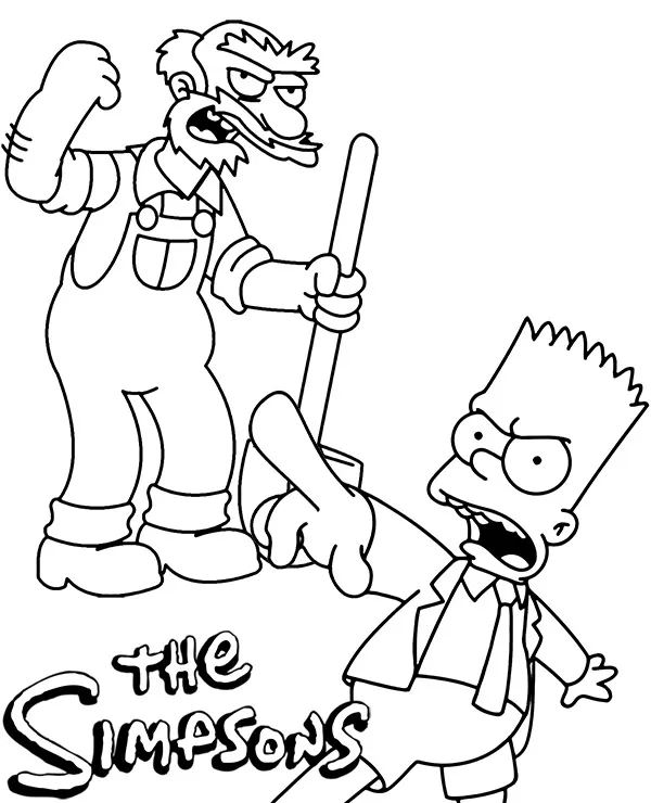 bart simpson kolorowanka