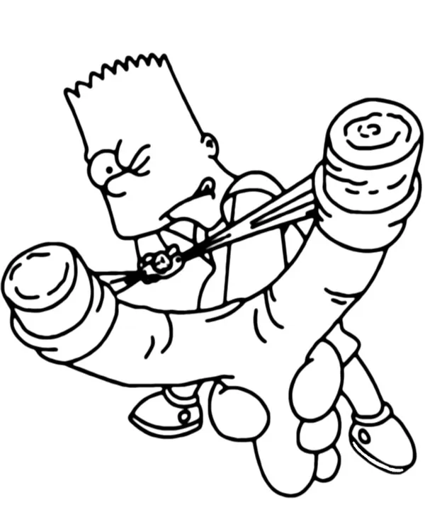 bart simpson proca kolorowanka