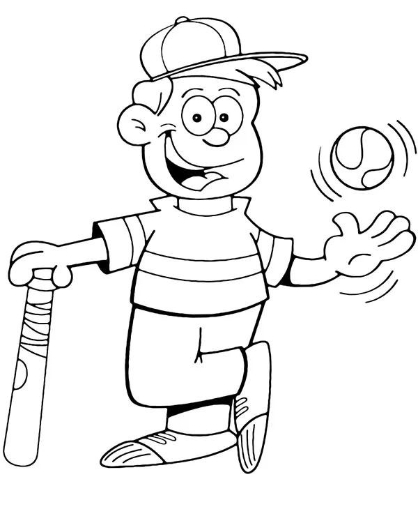 baseball kolorowanka kreskowkowa