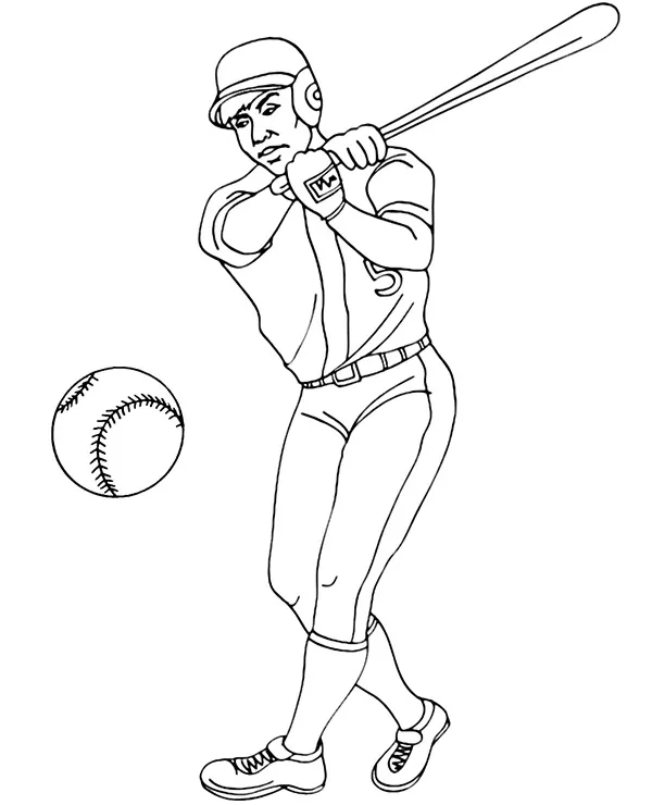 baseball kolorowanka palkarz uderzenie