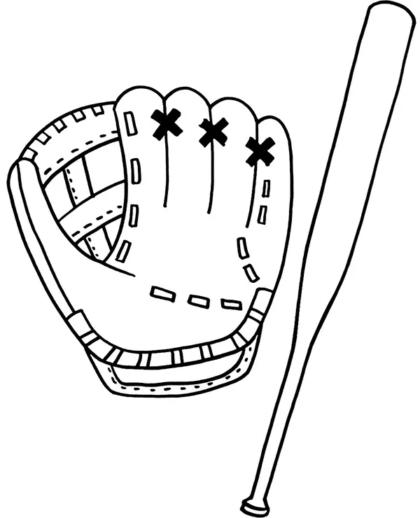 baseball kolorowanka rekawica kij