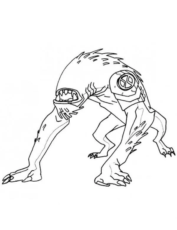 ben 10 potwor kolorowanka