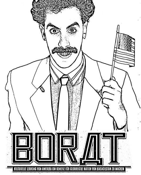 borat kolorowanka