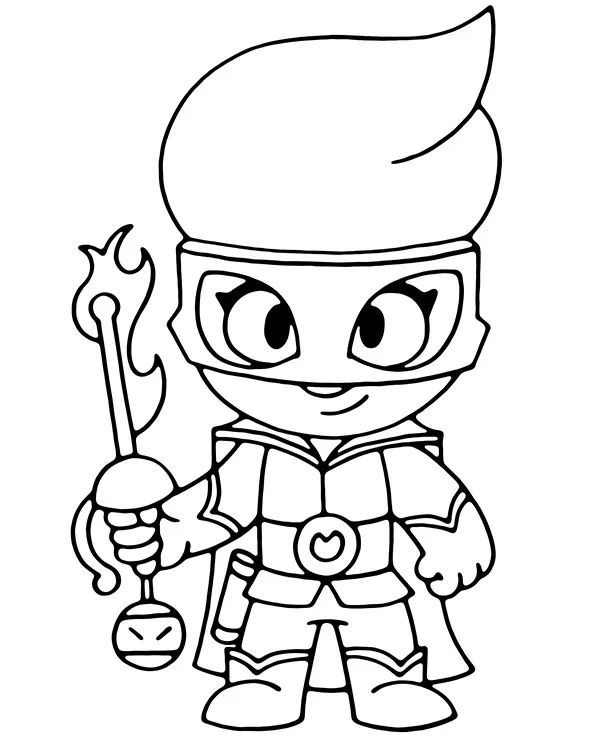 brawl stars kolorowanka Amber De La Vega