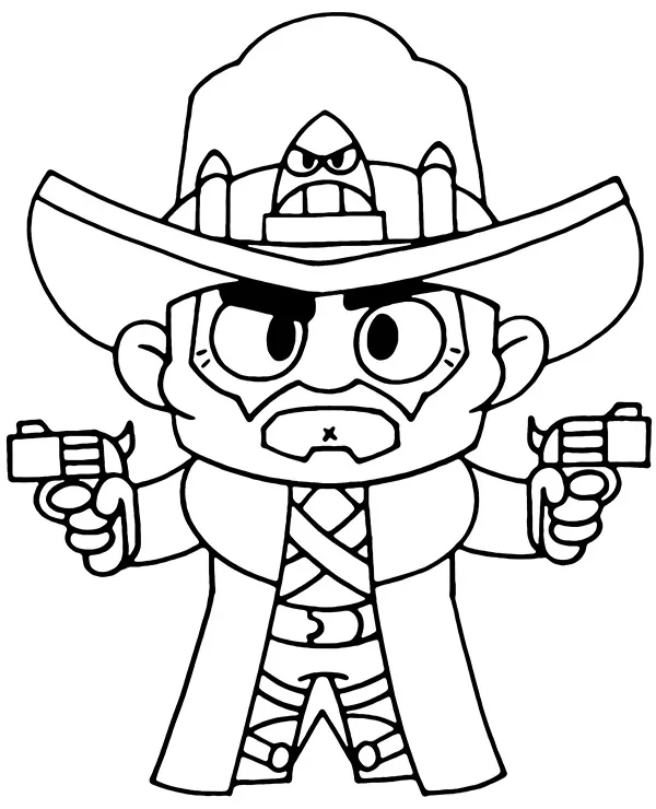 brawl stars kolorowanka gunslinger colt