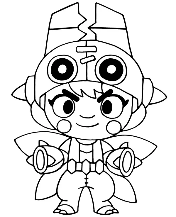 brawl stars kolorowanka mega Beetle Bea