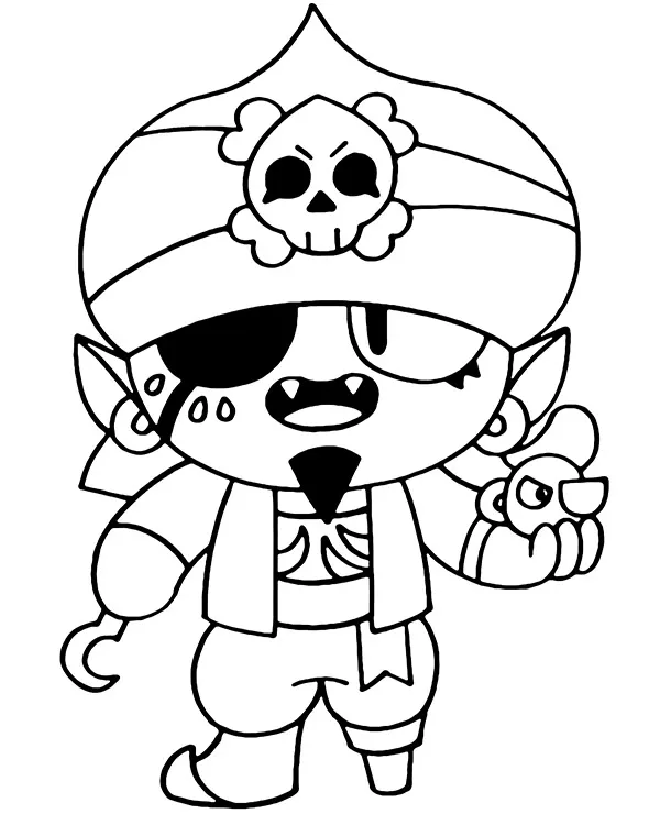 brawl stars kolorowanka pirate gene