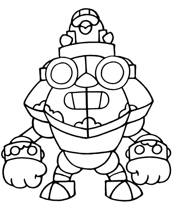 brawl stars kolorowanka robo mike