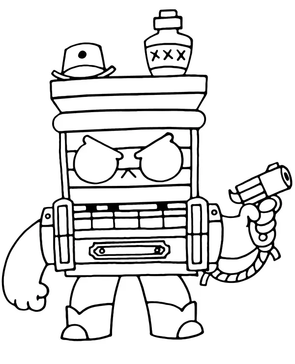 brawl stars kolorowanka saloon 8 bit