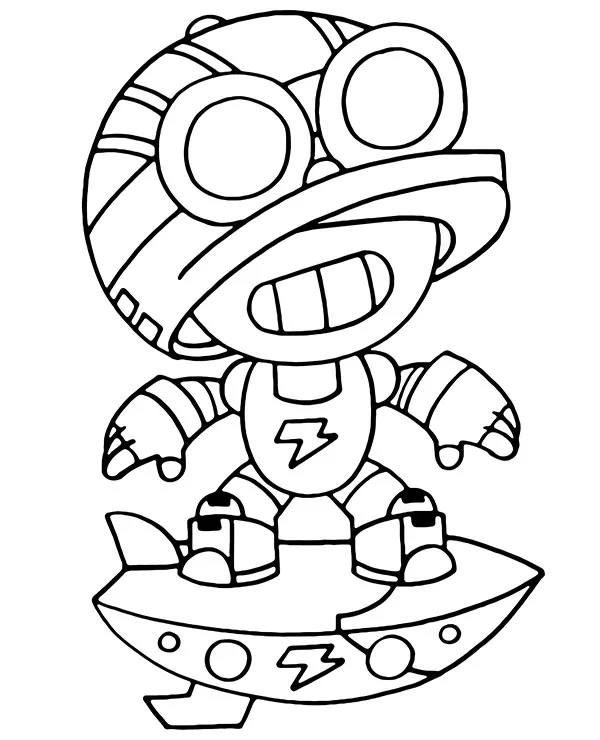 brawl stars kolorowanka surfer carl