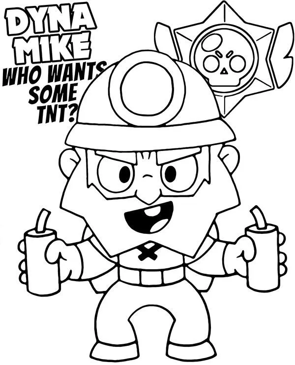 brawl stars kolorowanki z dynamike