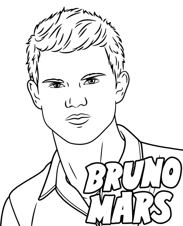 bruno mars piosenkarz kolorowanka do druku
