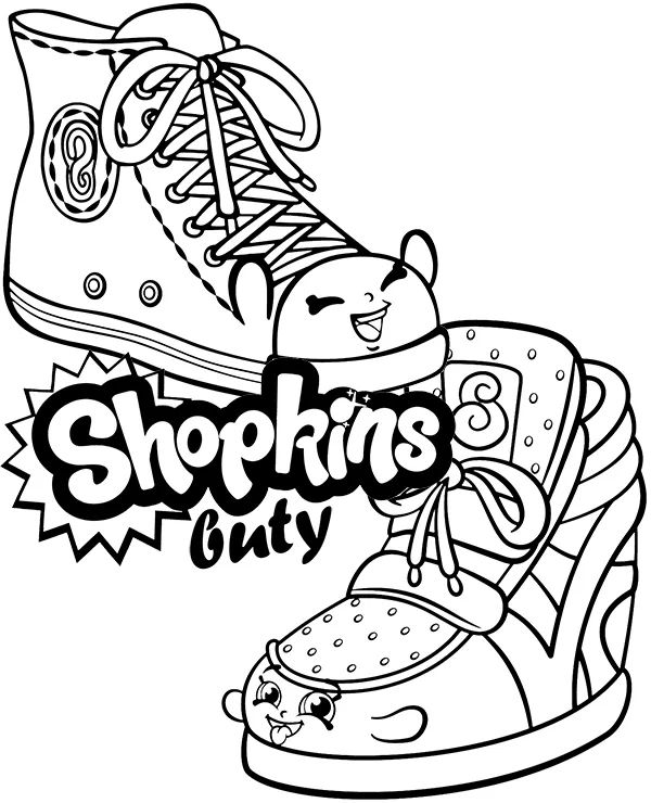 buty shopkins kolorowanka do druku