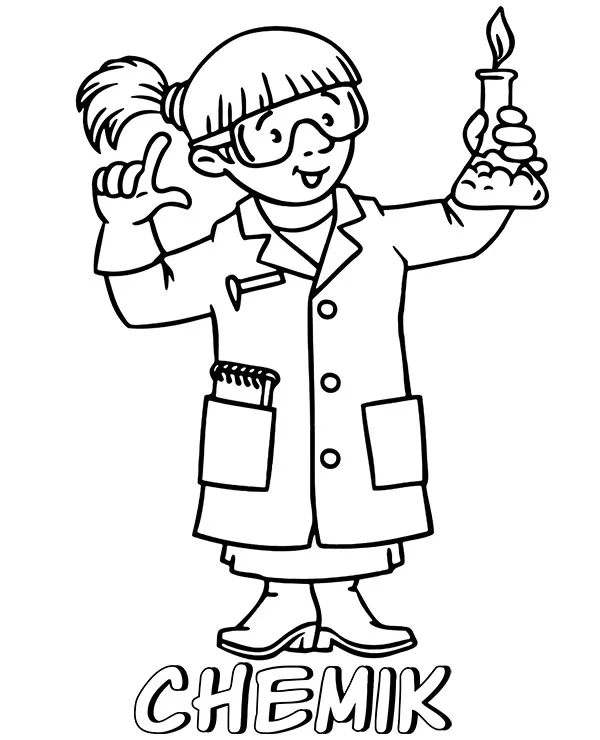 chemik kolorowanka do druku