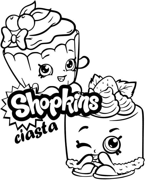 ciastka shopkins kolorowanka do wydruku