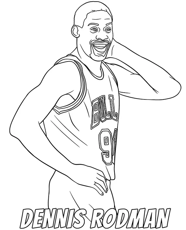 dennis rodman kolorowanka koszykarz