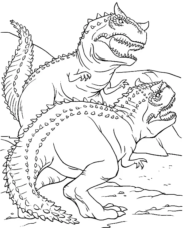 dinozaury drapiezne kolorowanka