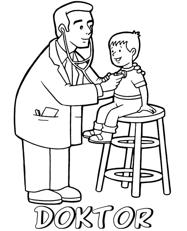 doktor pediatra kolorowanka do druku