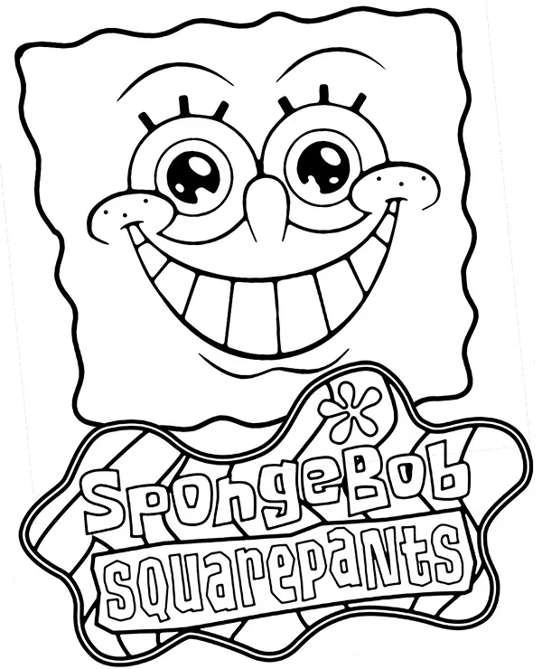 duza kolorowanka spogebob z logo
