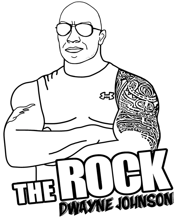 dwayne johnson kolorowanka