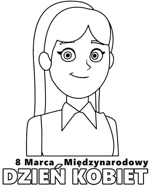 dzien kobiet kolorowanka 8 marca