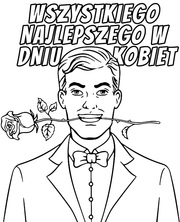 dzien kobiet smieszna kolorowanka
