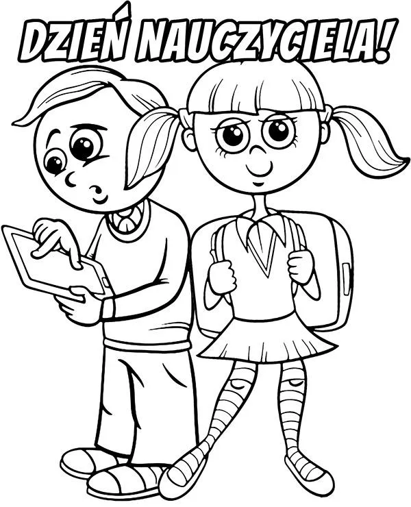 dzien nauczyciela kolorowanka dzieci