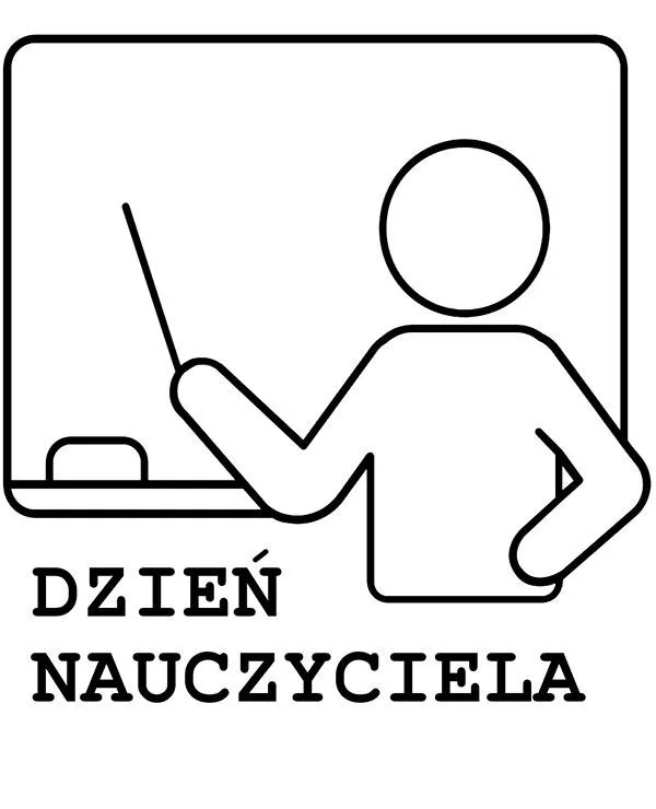 dzien nauczyciela kolorowanka latwa