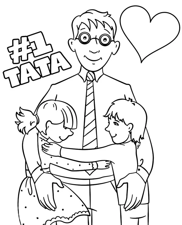 dzien ojca kartka kolorowanka najlepszy tata