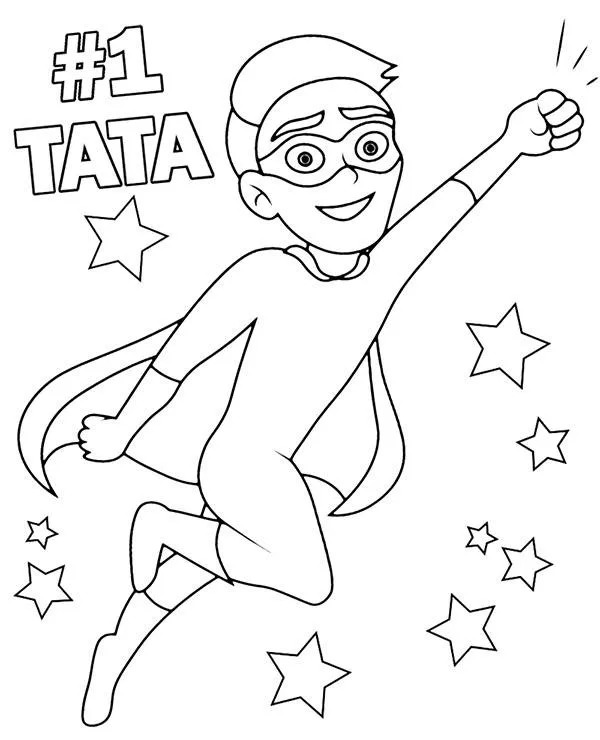 dzien ojca kolorowanka super tata