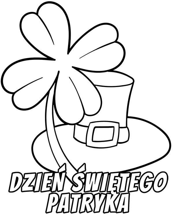 dzien swietego patryka kolorowanka symbole