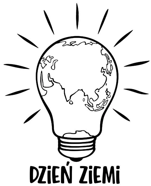 dzien ziemi kolorowanka zarowka earth day