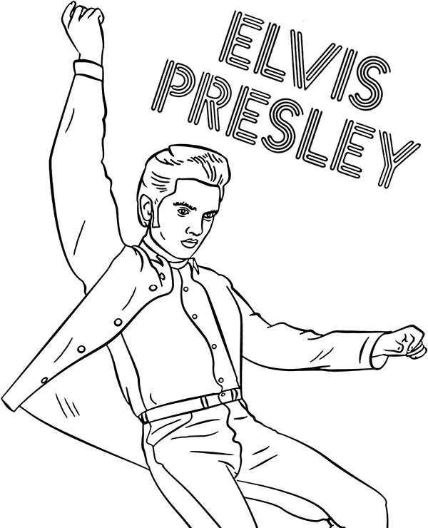 elvis presley kolorowanka do druku