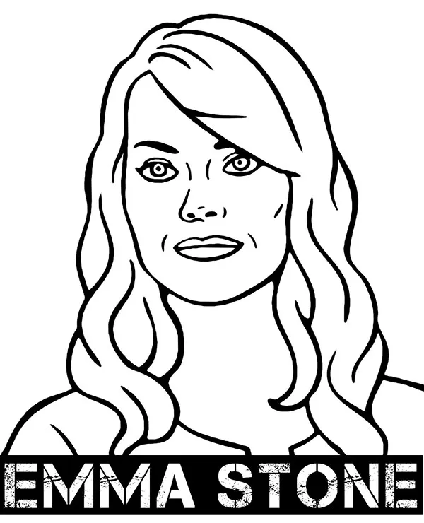 emma stone aktorka kolorowanka do wydruku