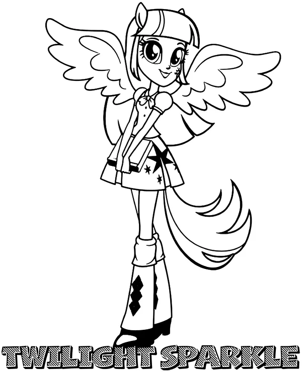 equestria girls twilight sparkle kolorowanka