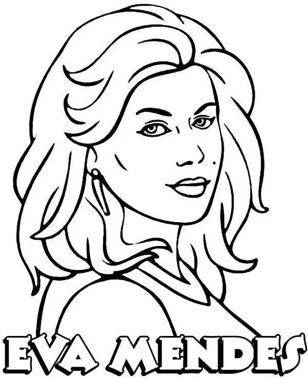 eva mendes kolorowanka do wydruku